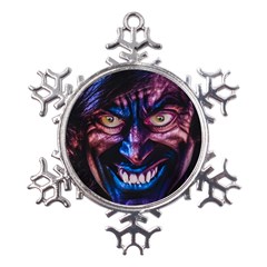 Shadow Madness (ai) Metal Large Snowflake Ornament by dflcprintsclothing