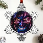 Shadow Madness (AI) Metal Small Snowflake Ornament Front