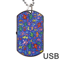 Grateful Dead Bears Dog Tag Usb Flash (two Sides)