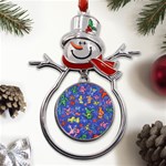 Grateful Dead Bears Metal Snowman Ornament Front