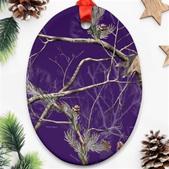 Realtree Camo Purple Pink Realtree Camo Oval Ornament (two Sides) by Perong