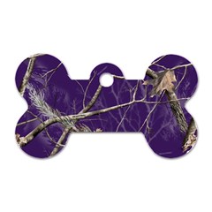 Realtree Camo Purple Pink Realtree Camo Dog Tag Bone (one Side) by Perong