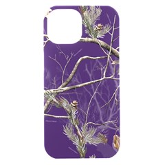 Realtree Camo Purple Pink Realtree Camo Iphone 15 Black Uv Print Pc Hardshell Case by Perong