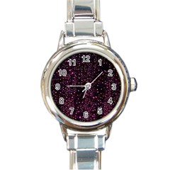 Glitter Light Lights Pastel Pattern Style Texture Round Italian Charm Watch by Perong