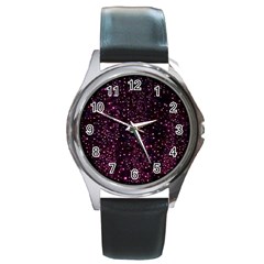 Glitter Light Lights Pastel Pattern Style Texture Round Metal Watch by Perong