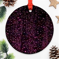 Glitter Light Lights Pastel Pattern Style Texture Ornament (round)