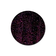 Glitter Light Lights Pastel Pattern Style Texture Rubber Coaster (round)