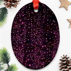 Glitter Light Lights Pastel Pattern Style Texture Oval Ornament (two Sides)