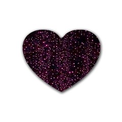 Glitter Light Lights Pastel Pattern Style Texture Rubber Coaster (heart) by Perong