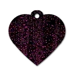 Glitter Light Lights Pastel Pattern Style Texture Dog Tag Heart (two Sides) by Perong