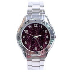 Glitter Light Lights Pastel Pattern Style Texture Stainless Steel Analogue Watch by Perong