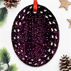 Glitter Light Lights Pastel Pattern Style Texture Oval Filigree Ornament (two Sides)