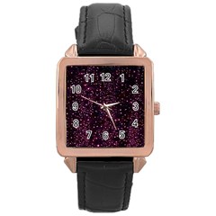 Glitter Light Lights Pastel Pattern Style Texture Rose Gold Leather Watch  by Perong