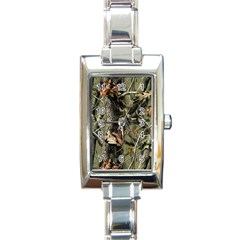 Realtree Camo Seamless Pattern Camo Hunting Rectangle Italian Charm Watch