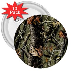 Realtree Camo Seamless Pattern Camo Hunting 3  Buttons (10 Pack)  by Perong