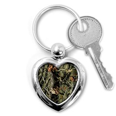 Realtree Camo Seamless Pattern Camo Hunting Key Chain (heart) by Perong