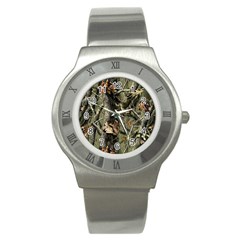 Realtree Camo Seamless Pattern Camo Hunting Stainless Steel Watch by Perong