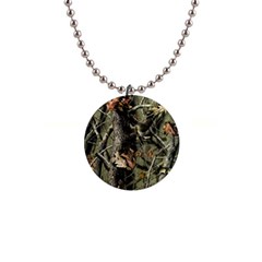 Realtree Camo Seamless Pattern Camo Hunting 1  Button Necklace