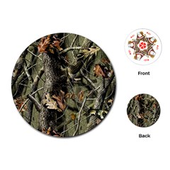 Realtree Camo Seamless Pattern Camo Hunting Playing Cards Single Design (round) by Perong