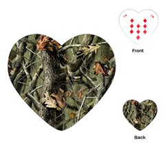 Realtree Camo Seamless Pattern Camo Hunting Playing Cards Single Design (heart)