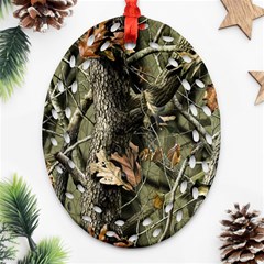 Realtree Camo Seamless Pattern Camo Hunting Ornament (oval Filigree)