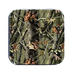 Realtree Camo Seamless Pattern Camo Hunting Square Metal Box (black) by Perong