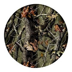 Realtree Camo Seamless Pattern Camo Hunting Round Glass Fridge Magnet (4 pack)