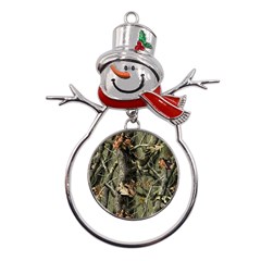 Realtree Camo Seamless Pattern Camo Hunting Metal Snowman Ornament