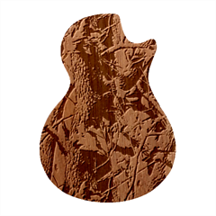 Realtree Camo Seamless Pattern Camo Hunting Guitar Shape Wood Guitar Pick Holder Case And Picks Set by Perong