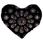 Photo Chartres Notre Dame Large 19  Premium Flano Heart Shape Cushions Front