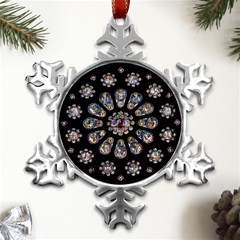 Photo Chartres Notre Dame Metal Small Snowflake Ornament by Bedest