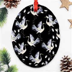 Crane Pattern Ornament (oval Filigree)