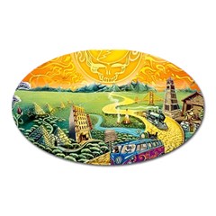 Grateful Dead Golden Road Oval Magnet by Bedest