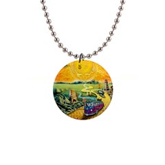 Grateful Dead Golden Road 1  Button Necklace by Bedest