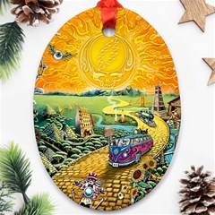 Grateful Dead Golden Road Oval Ornament (two Sides)