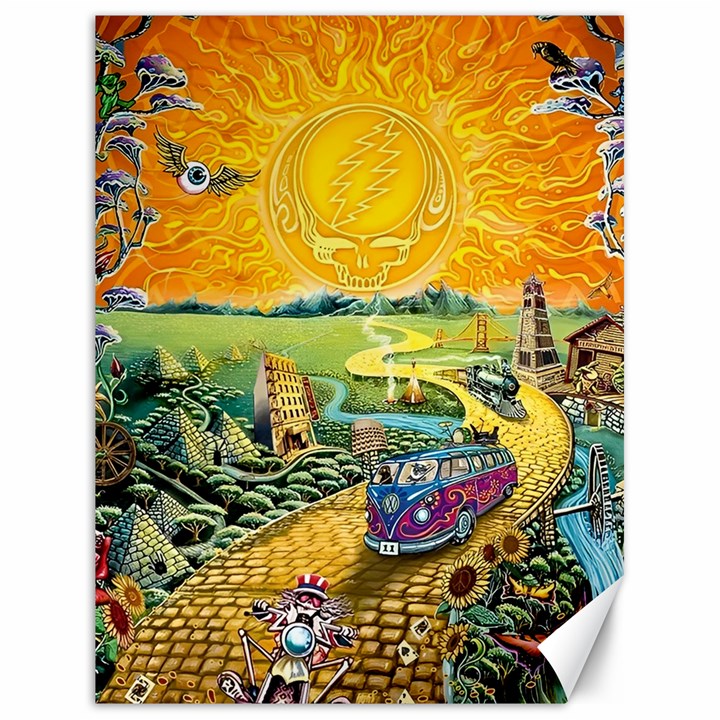 Grateful Dead Golden Road Canvas 18  x 24 