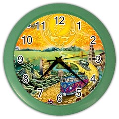 Grateful Dead Golden Road Color Wall Clock by Bedest