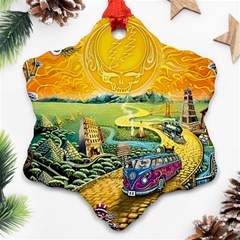 Grateful Dead Golden Road Snowflake Ornament (two Sides)