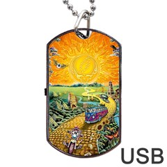 Grateful Dead Golden Road Dog Tag Usb Flash (one Side) by Bedest