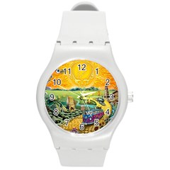 Grateful Dead Golden Road Round Plastic Sport Watch (m)