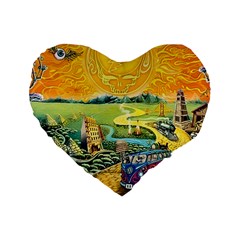 Grateful Dead Golden Road Standard 16  Premium Heart Shape Cushions by Bedest