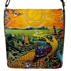 Grateful Dead Golden Road Flap Closure Messenger Bag (s) by Bedest