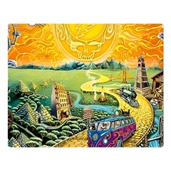 Grateful Dead Golden Road Two Sides Premium Plush Fleece Blanket (large) by Bedest