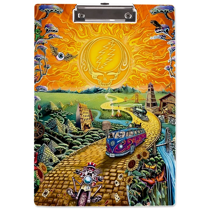 Grateful Dead Golden Road A4 Acrylic Clipboard