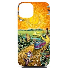 Grateful Dead Golden Road Iphone 14 Black Uv Print Case by Bedest