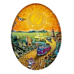 Grateful Dead Golden Road Oval Glass Fridge Magnet (4 Pack) by Bedest