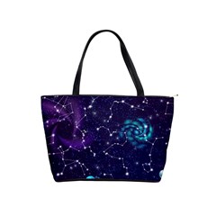 Realistic Night Sky Poster With Constellations Classic Shoulder Handbag by Ket1n9