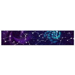 Realistic Night Sky Poster With Constellations Small Premium Plush Fleece Scarf