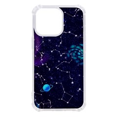 Realistic Night Sky Poster With Constellations Iphone 13 Pro Tpu Uv Print Case by Ket1n9