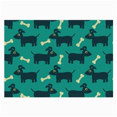 Happy Dogs Animals Pattern Large Glasses Cloth by Ket1n9